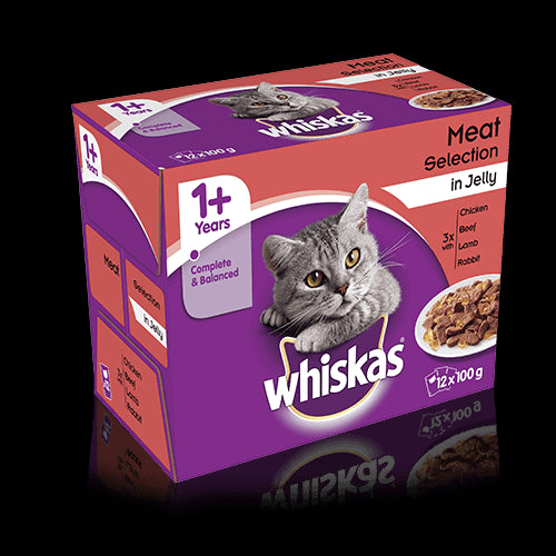 Whiskas Pouch Meat Selection Jelly 12x100g