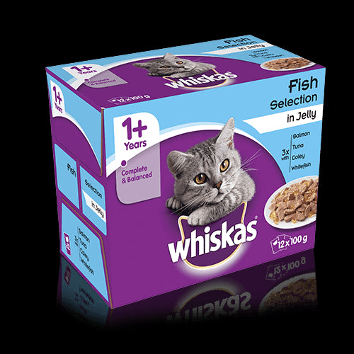 Whiskas Pouch Fish Selection Jelly 12x100g