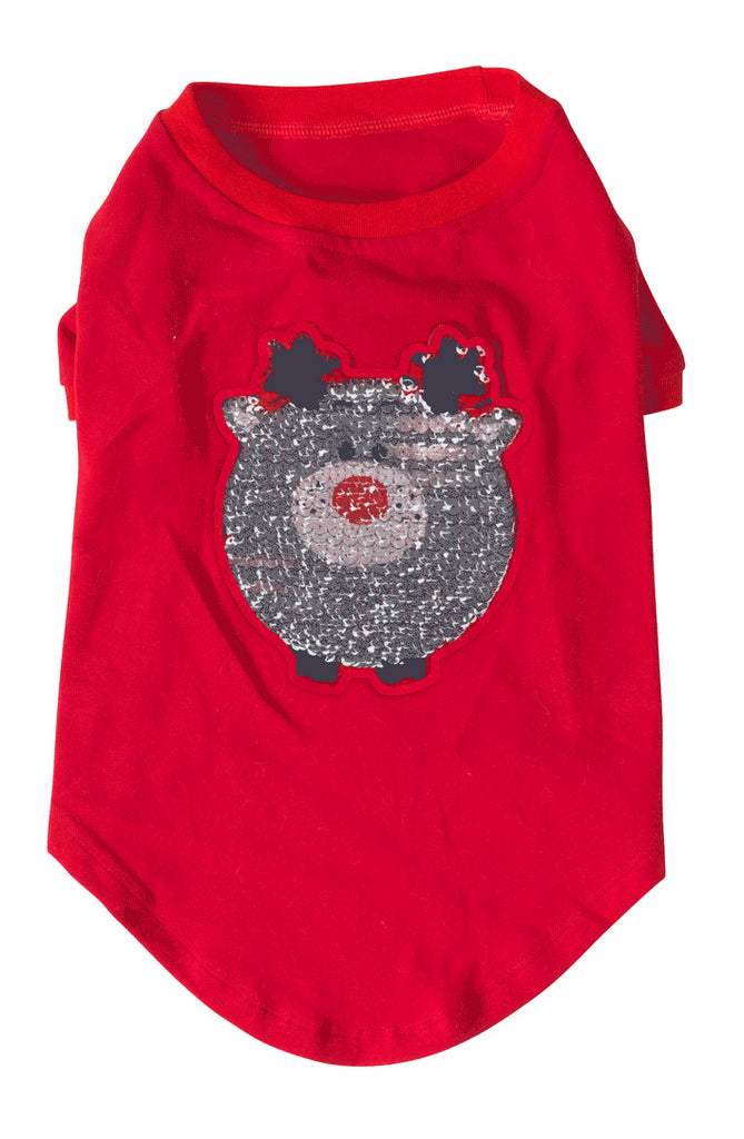 House Of Paws Rudolph Made Me Do It Sequin Top Small