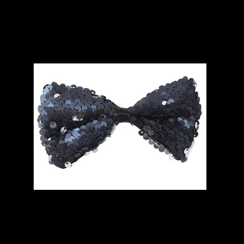 House Of Paws Sequin Bow Tie Navy/Silver