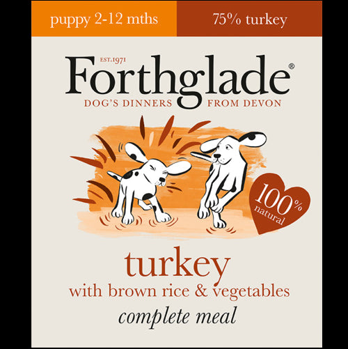 Forthglade Dog Puppy Turkey, Brown Rice & Veg 395g
