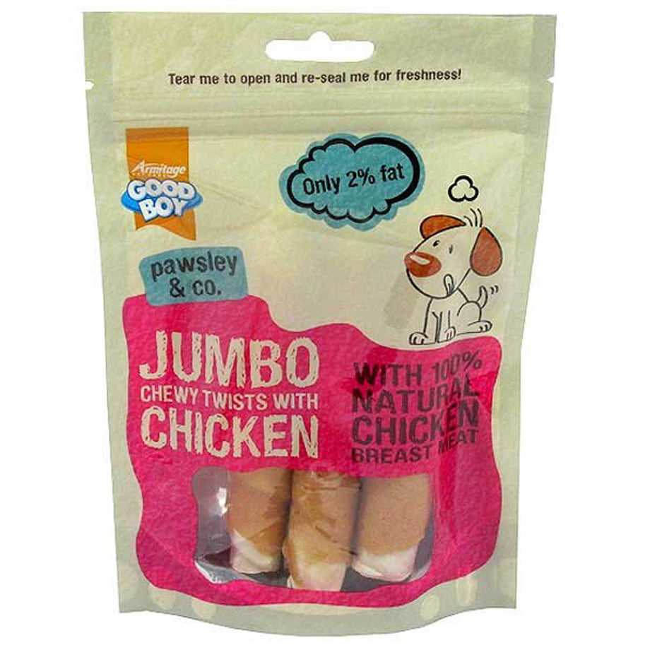 Good Boy Pawsley Jumbo Twists With Chicken 100g