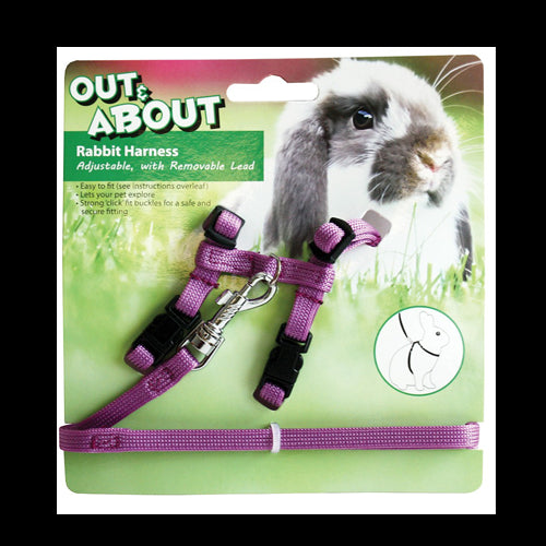 Happy Pet Rabbit Harness Set Purple