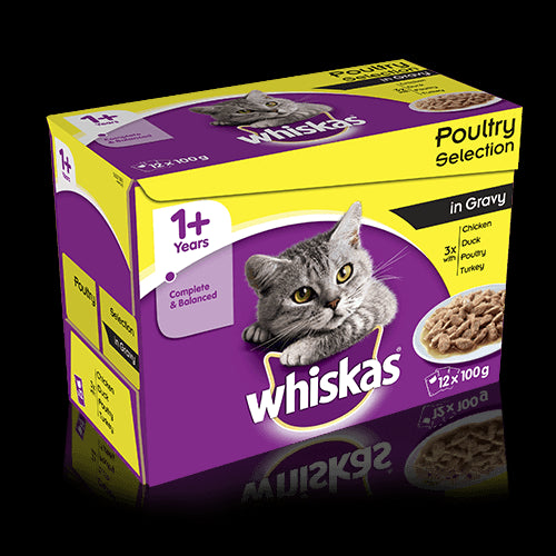 Whiskas Pouch Poultry Selection Gravy 12x100g