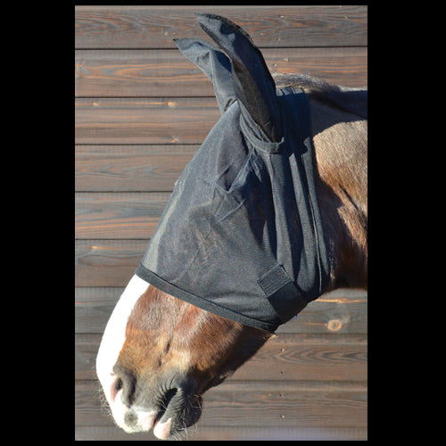Hy Fly Mask With Ears Black Large