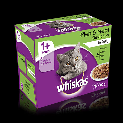 Whiskas Pouch Fish & Meat Selection Jelly 12x100g