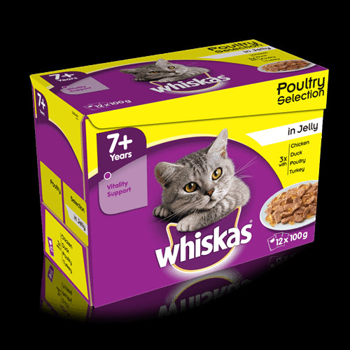 Whiskas Pouch Senior Poultry Selection In Jelly 12x100g