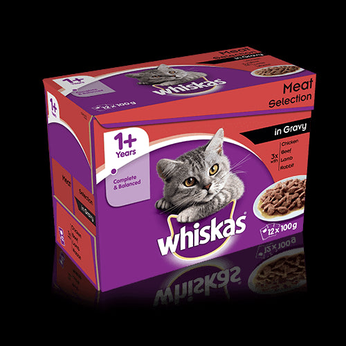 Whiskas Pouch Meat Selection Gravy 12x100g