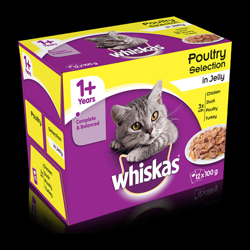 Whiskas Pouch Poultry Selection Jelly 12x100g