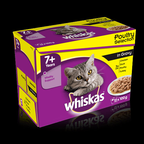 Whiskas Pouch Senior Poultry Selection In Gravy 12x100g